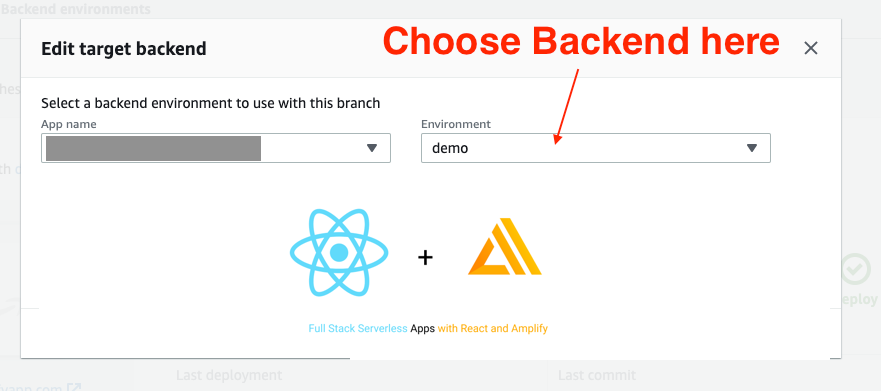 Setup new react app using existing AWS-Amplify backend